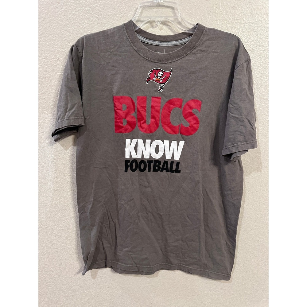 NFL‎ Nike Tampa Bay Buccaneers BUCS Know Football T-Shirt Gray Large